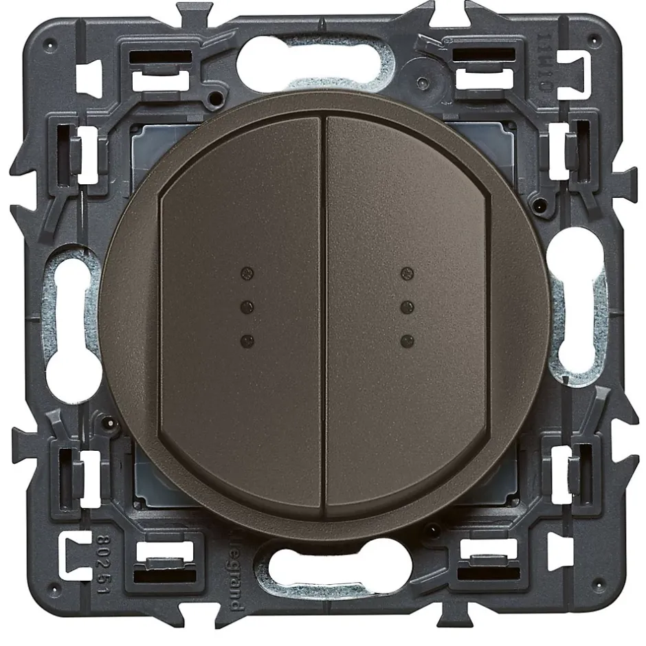 Mécanisme double va-et-vient à voyant Céliane graphite-Legrand Hot