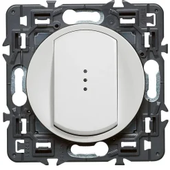 Mécanisme poussoir lumineux Céliane 6A blanc-Legrand New