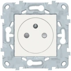 Mécanisme prise avec terre affleurante Unica Déco blanc-Schneider Electric Discount