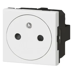 Mécanisme prise 2pôles+terre affleurante 2 modules Mosaïc-Legrand New
