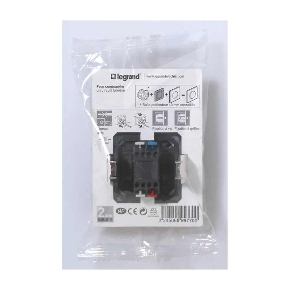 Mécanisme va-et-vient Céliane titane 10A-Legrand Best