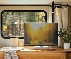 - Antenne TV d'intérieur FLEXI - Signaux numériques DVBT/DVBT2 - Filtres 4G 5G - Enroulable et facile à transporter-Meliconi Clearance