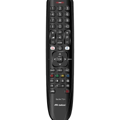 - Télécommande universelle FACILE TV+ - 100% fonctions d'origine - Corps en gomme antichoc - Accès direct Netflix et Prim-Meliconi
