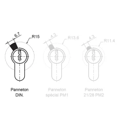 - Demi-Cylindre de serrure 30x10 Barillet anti-crochetage protection contre le perçage idéal pour porte de garage-Metalux Hot
