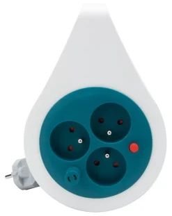 Min enrouleur 3X16A HO5VVF 3G1 turquoise, 7 m-Zenitech Outlet