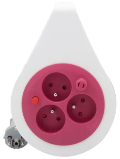 Min enrouleur 3X16A HO5VVF 3G1 rose, 7 m- Clearance