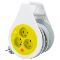 Mini enrouleur design 3 prises 2P+T - 7m - Vert -^Zenitech Discount