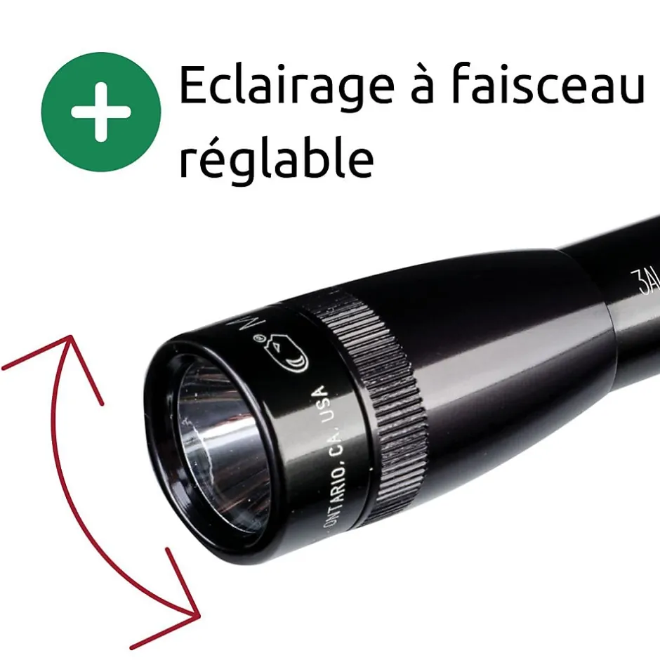 Mini Lampe torche LED 2x piles AAA - Noir^Maglite