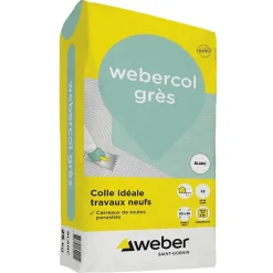 Mortier - colle à adhérence (C2) - COLLE GRES - Sac de 25 Kg - BLANC-Weber Sale