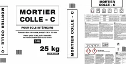 Mortier colle C pour sols intérieurs gris 25 kg^ Best