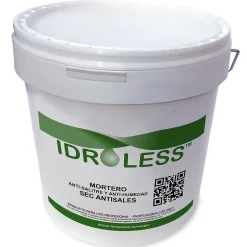 Mortier sec anti-sel (20 kg). Crée une couche isolante sur le mur qui empêche l'apparition de taches de sel causées par l'humidité-Idroless Sale