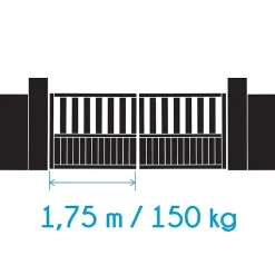 Motorisation à vérins connectée Teha SE pour portail battant^Avidsen Outlet