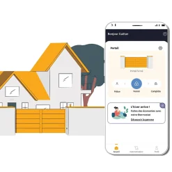 Motorisation connectée à bras articulés pour portail battant : 2.5m/250kg par battant - XB250 - Umii - 761005TELS^Extel