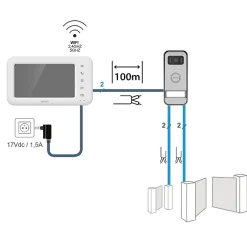 Motorisation et visiophone connecté pour portail coulissant de 4 m^Avidsen Best
