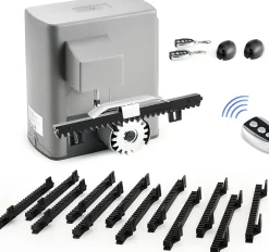 Motorisation Portail Coulissant 220V Capacité 600KG 12M, Moteur Portail Coulissant Électrique Automatique avec 2 Télécommandes-Nature Pro Discount