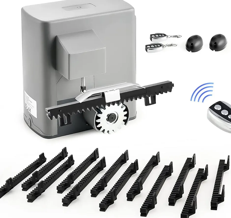 Motorisation Portail Coulissant 220V Capacité 600KG 12M, Moteur Portail Coulissant Électrique Automatique avec 2 Télécommandes-Nature Pro Discount