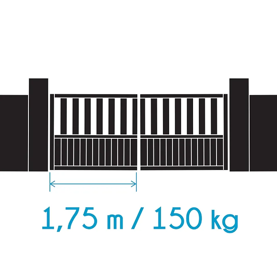 Motorisation pour portail à battants - Moteur à vérins - Teha-SE - - 114176-Avidsen