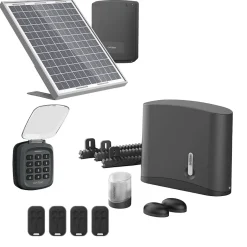 Motorisation solaire avec digicode Zenia pour portail coulissant 4 m-Avidsen Discount