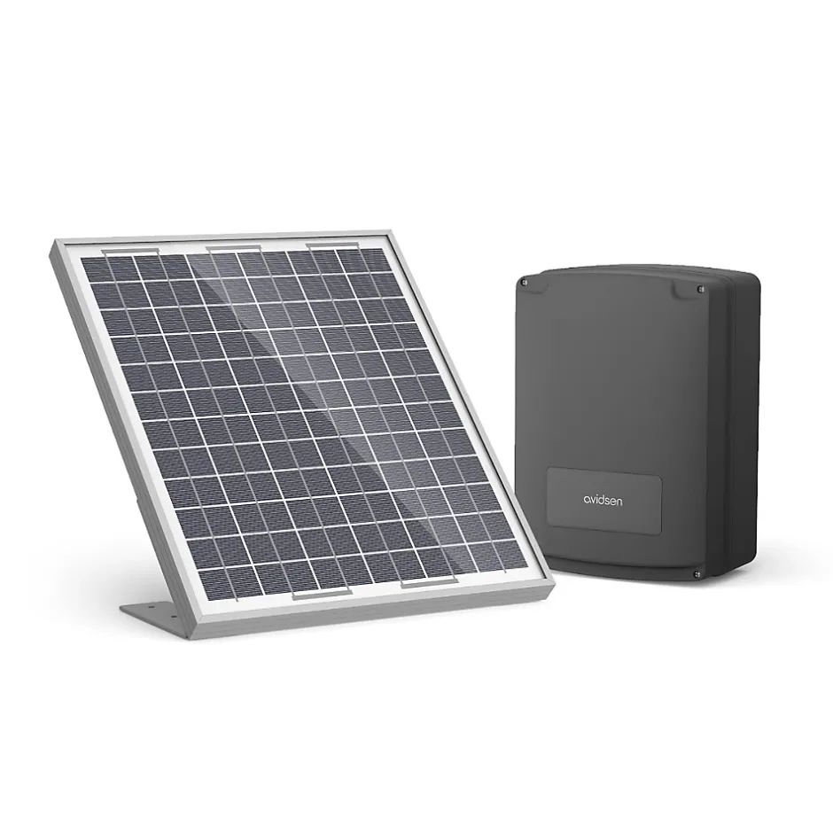Motorisation solaire pour portail coulissant Zenia SE + 2 télécommandes supplémantaires (3 en tout) -^Avidsen Discount