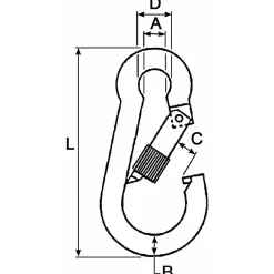 Mousqueton zingué diam8 (Lot de 5)-Lem Select Online