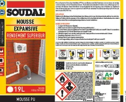 Mousse expansive jaune rendement supérieur 500ml^Soudal