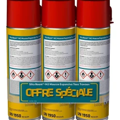 Mousse polyuréthane expansive tous travaux Boom 142 - 500ml vendue par 3 pièces-Sika Outlet