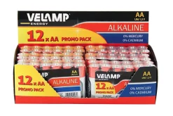 Mulitpack de 12 piles alcalines stilo LR6 AA, 1,5V, longue durée-Velamp
