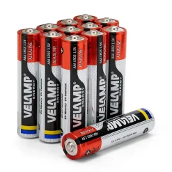 Mulitpack de 12 piles alcalines mini stilo LR03 AAA, 1,5V, longue durée-Velamp Online
