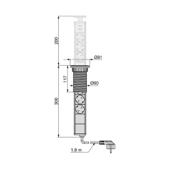 Multiconnecteur élévateur Vertikal 60 mm^Emuca Discount