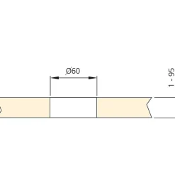 Multiconnecteur élévateur Vertikal 60 mm^Emuca Discount