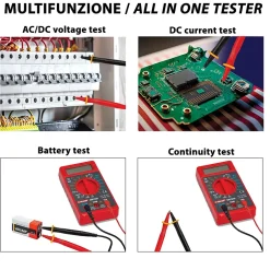 Multimètre digital 6 en 1, sondes fournies-Velamp