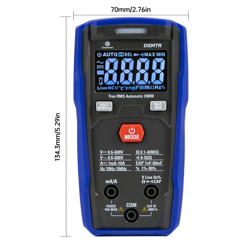 Multimètre numérique de poche DSMTR 600V-Jacobsen New