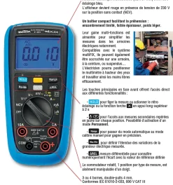 Multimètre TRMS 4000 points AC/DC - MTX 202Z Metrix^Multimetrix Sale