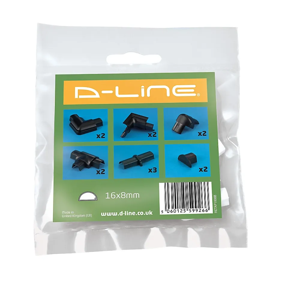 Multi-pack d'accessoires pour goulotte noire 30 x 15 mm^D-Line Sale