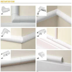 Multi-pack d'accessoires pour goulotte blanc 30 x 15 mm-D-Line Hot