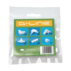 Multi-pack d'accessoires pour goulotte blanche 16 x 8 mm^D-Line Clearance