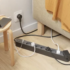 Multiprise 8 prises + 2 USB 1.5 m noir-Jacobsen Online