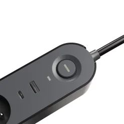 Multiprise 6 prises + 2 USB 1.5 m noire-Jacobsen Outlet