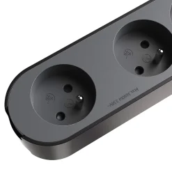 Multiprise 6 prises + 2 USB 1.5 m noire-Jacobsen Outlet