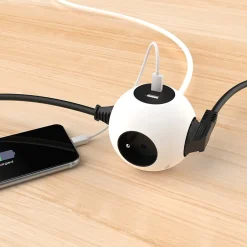 Multiprise 4 prises + 2 USB 1.5 m forme cube-Jacobsen Online