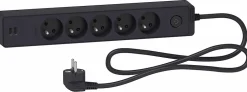 Multiprise 5 prises + 2 usb Odace anthracite 1.5 m-Schneider Electric Clearance