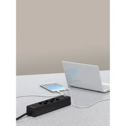 Multiprise 3 prises + 2 usb Odace anthracite 1.5 m-Schneider Electric Clearance