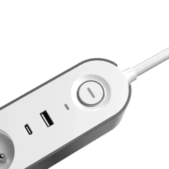 Multiprise 6 prises + 2 USB 1.5 m blanche-Jacobsen Clearance