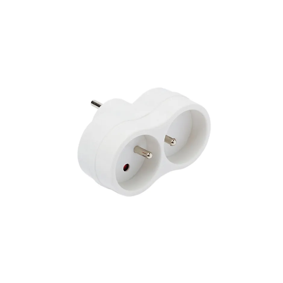 Multiprise 2 prises 16A blanc Homepower- Clearance