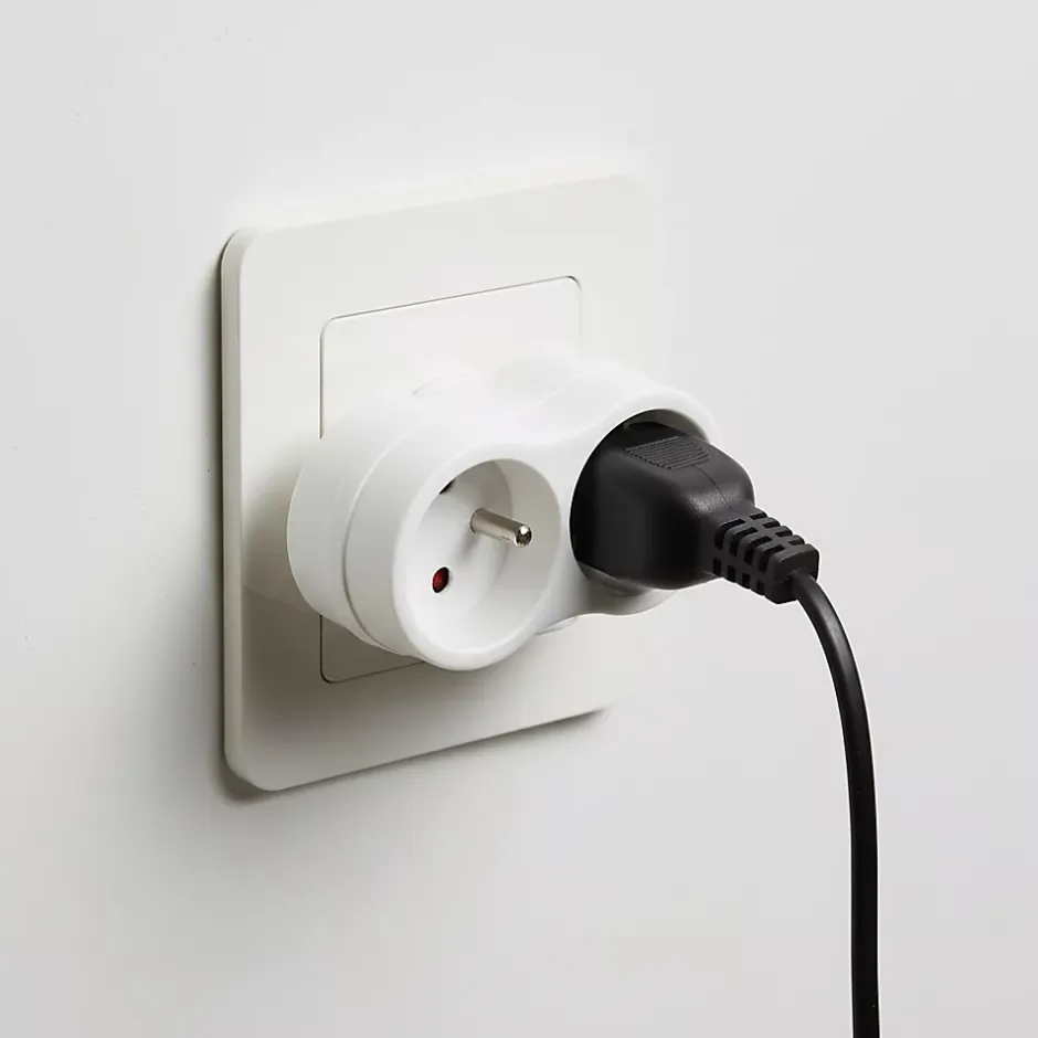 Multiprise 2 prises 16A blanc Homepower- Clearance
