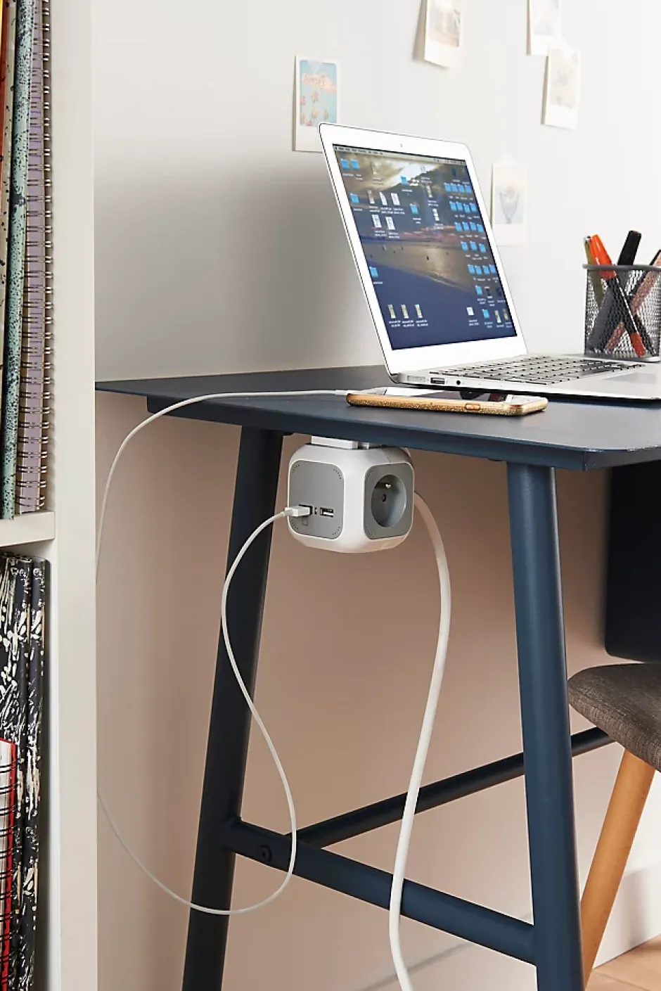 Multiprise 4 prises CUBE & USB 3m^Diall Hot