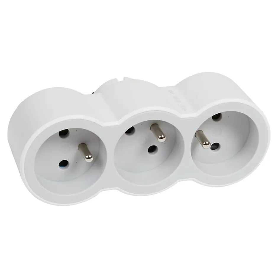 Multiprise 3 prises frontale blanc-Legrand Online