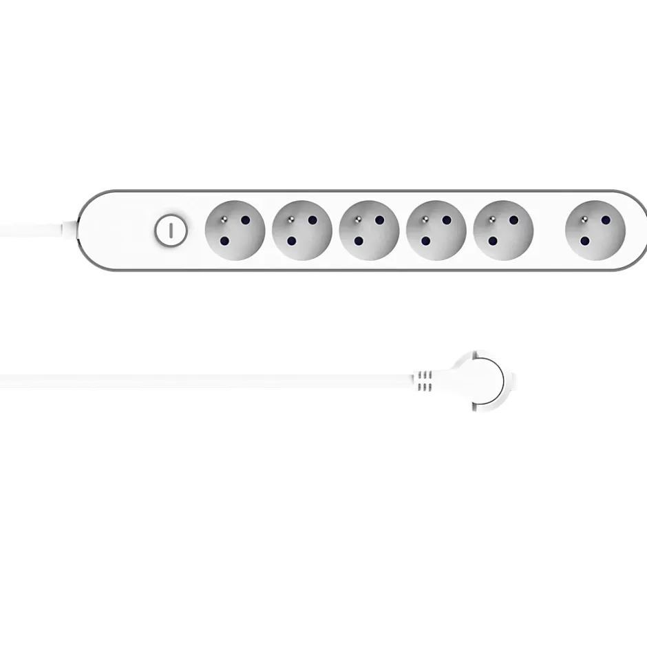 Multiprise 6 prises 1.5 m blanche^Jacobsen