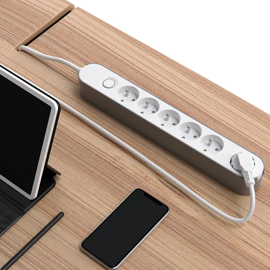 Multiprise 6 prises 1.5 m blanche^Jacobsen