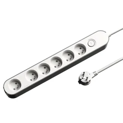 Multiprise 6 prises 1.5 m blanche^Jacobsen